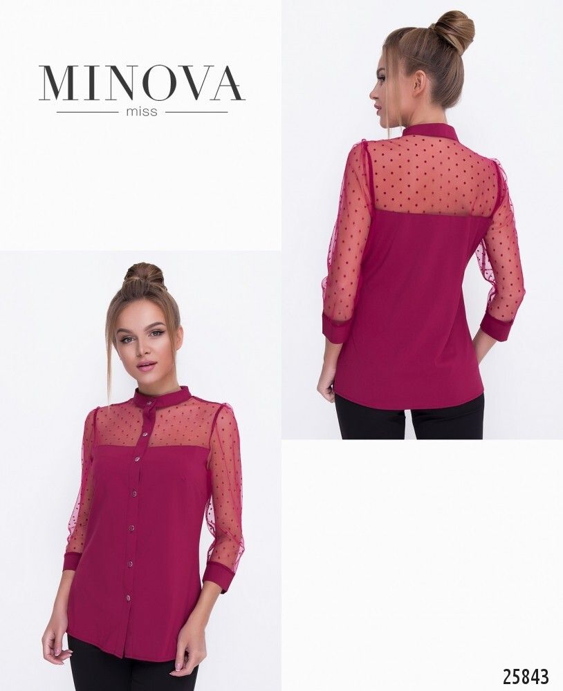 Блуза 1095-марсала Minova