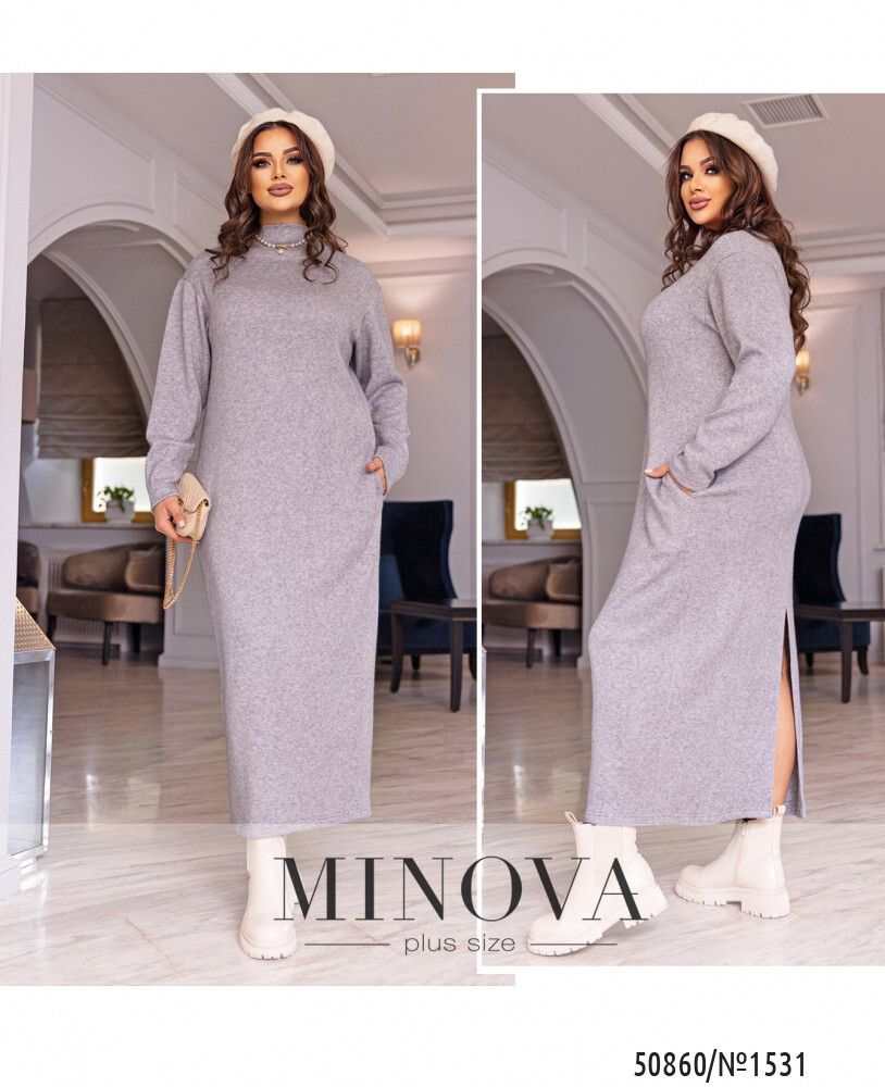 Платье 1531-серый Minova