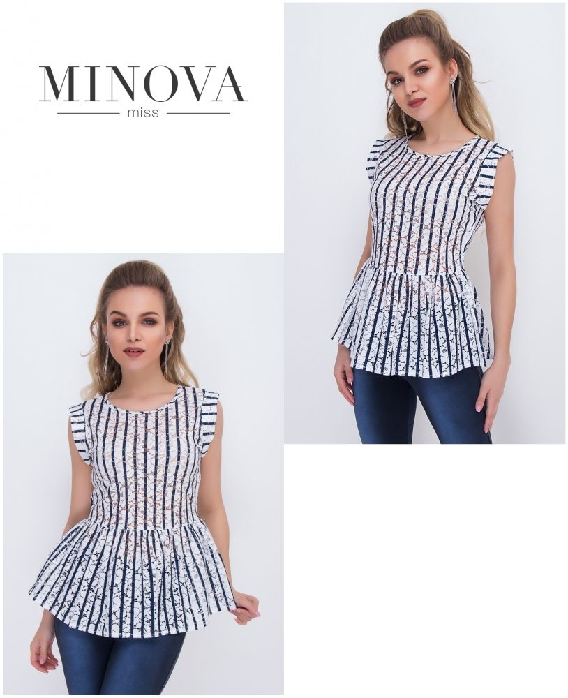 Блуза 1044-синий Minova