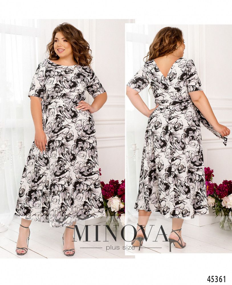 Платье 18-22-Серый Minova