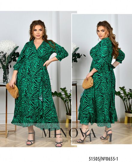 Платье 8655-1-зеленый Minova Фото 1