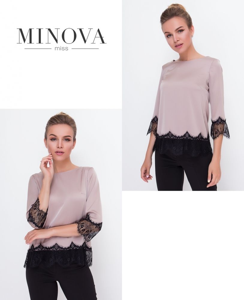 Блуза 1056-беж Minova