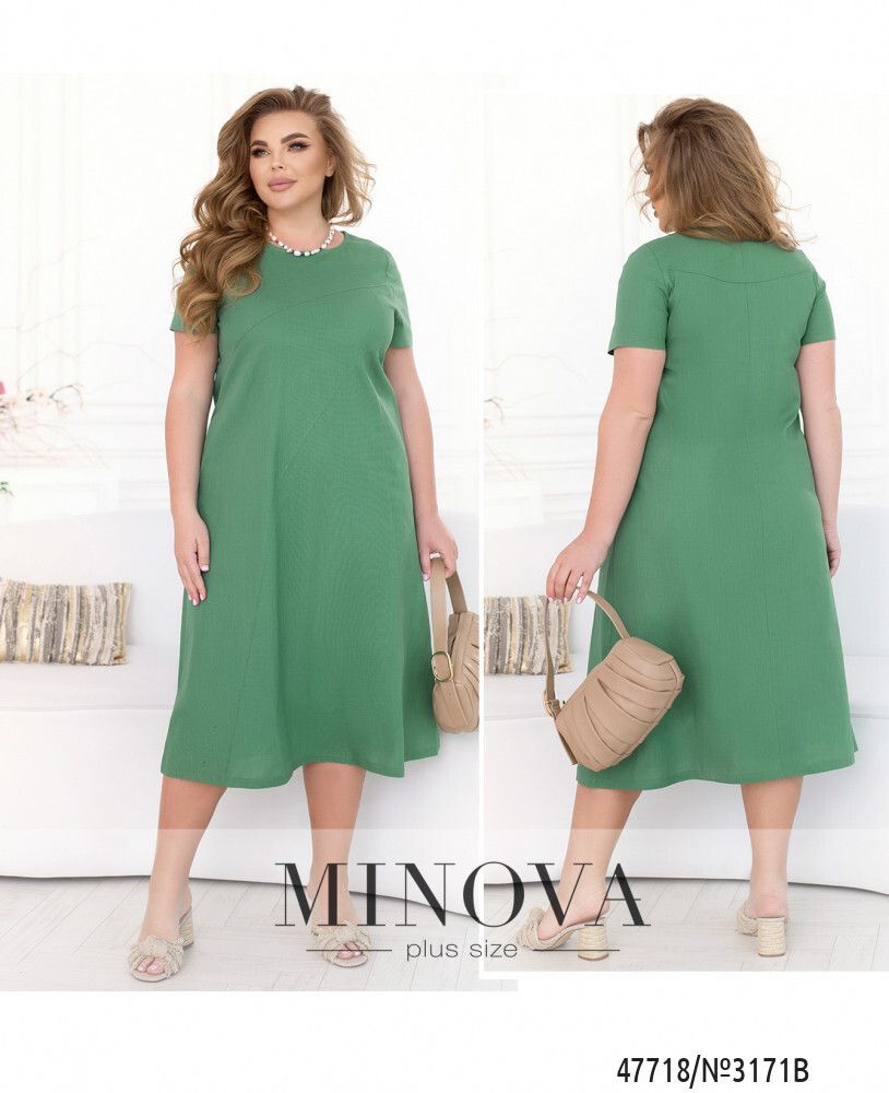 Платье 3171B-зеленый Minova