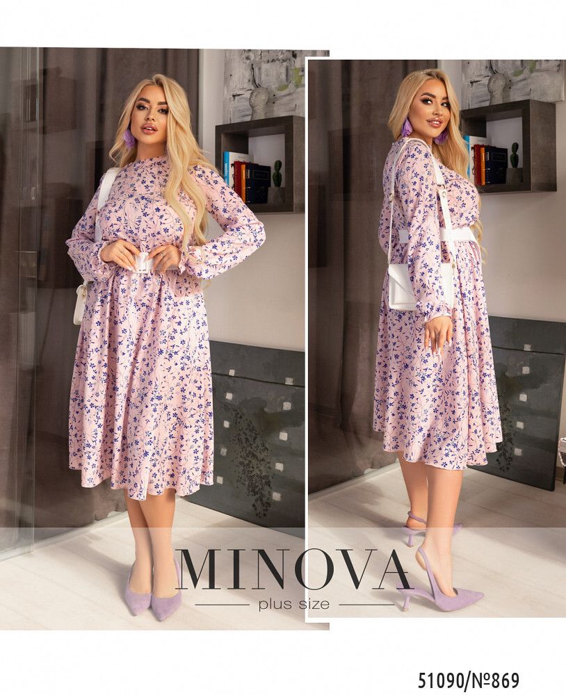 Платье 869-розовый Minova