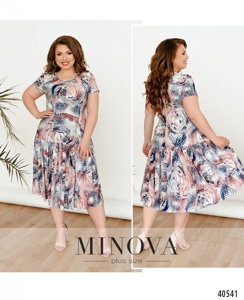 Платье 436-розовый Minova