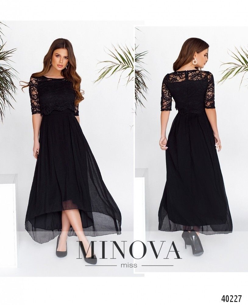 Платье 2104-черный Minova