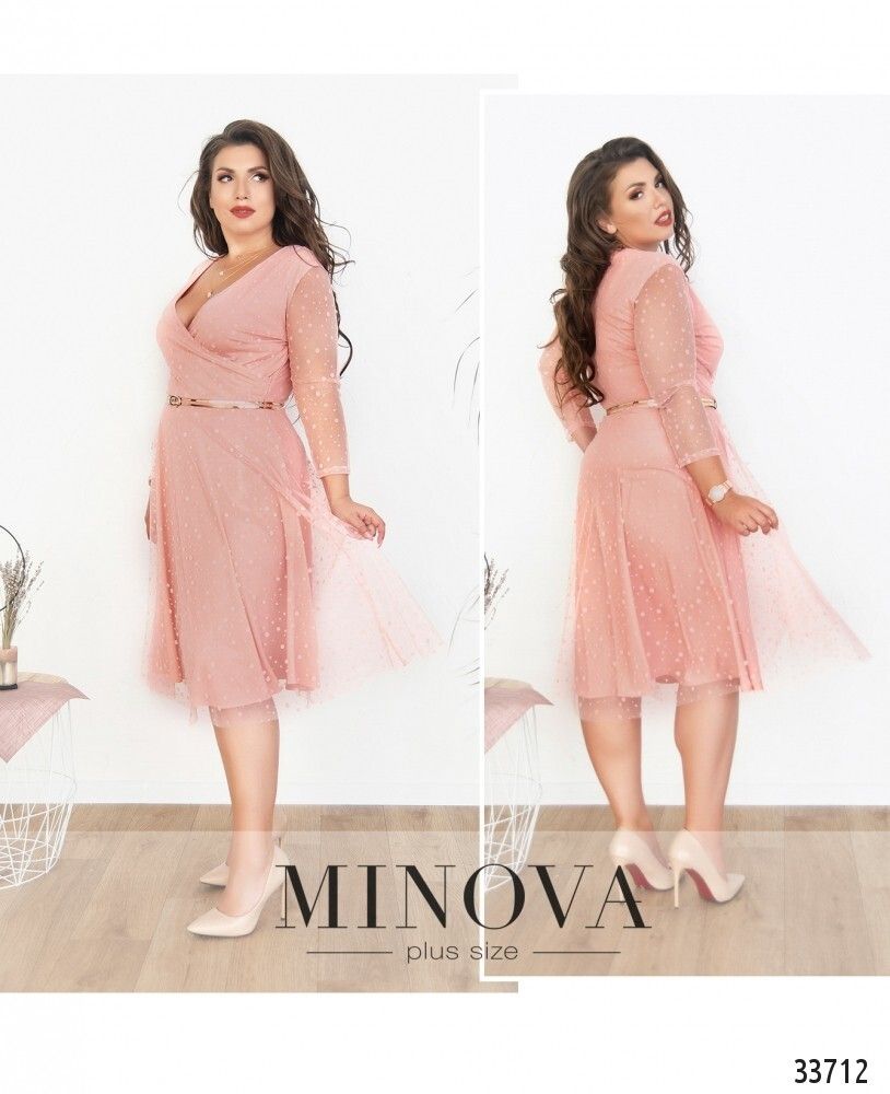 Платье 286-розовый Minova