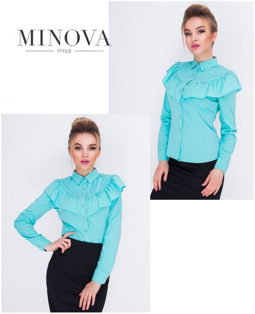 Рубашка 1031-ментоловый Minova