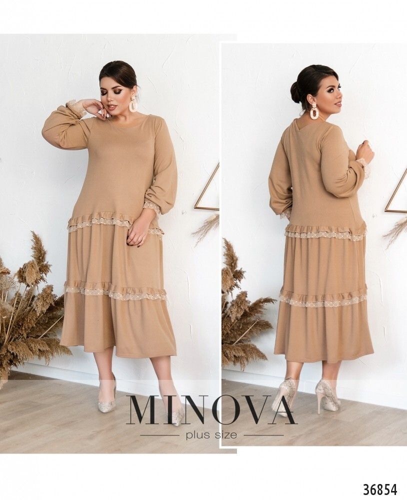 Платье 3130-В-бежевый Minova