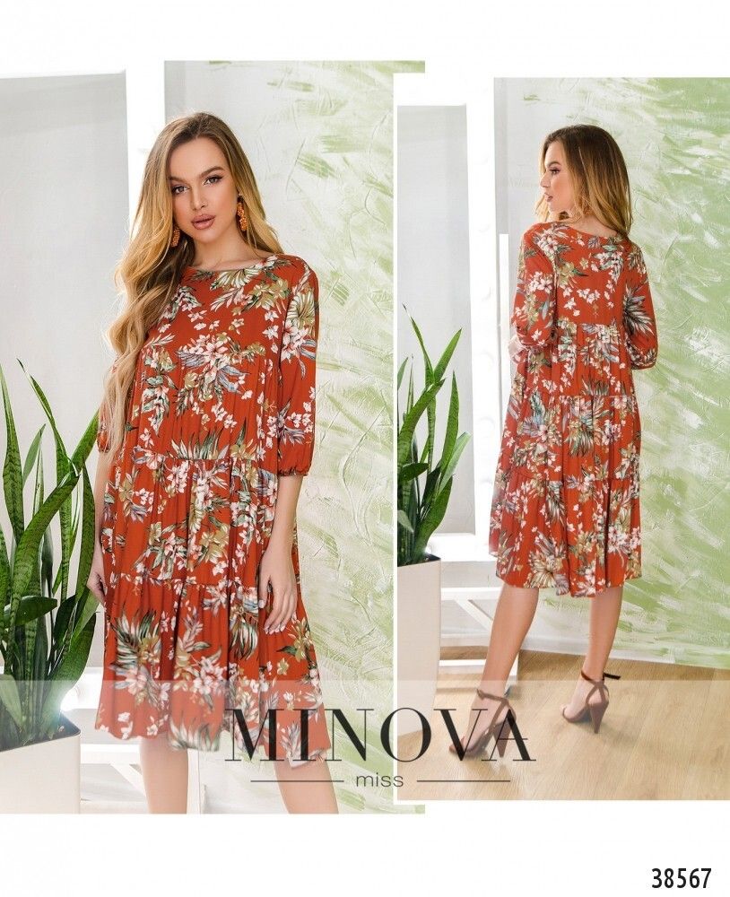 Платье 8614Н-кирпичный Minova