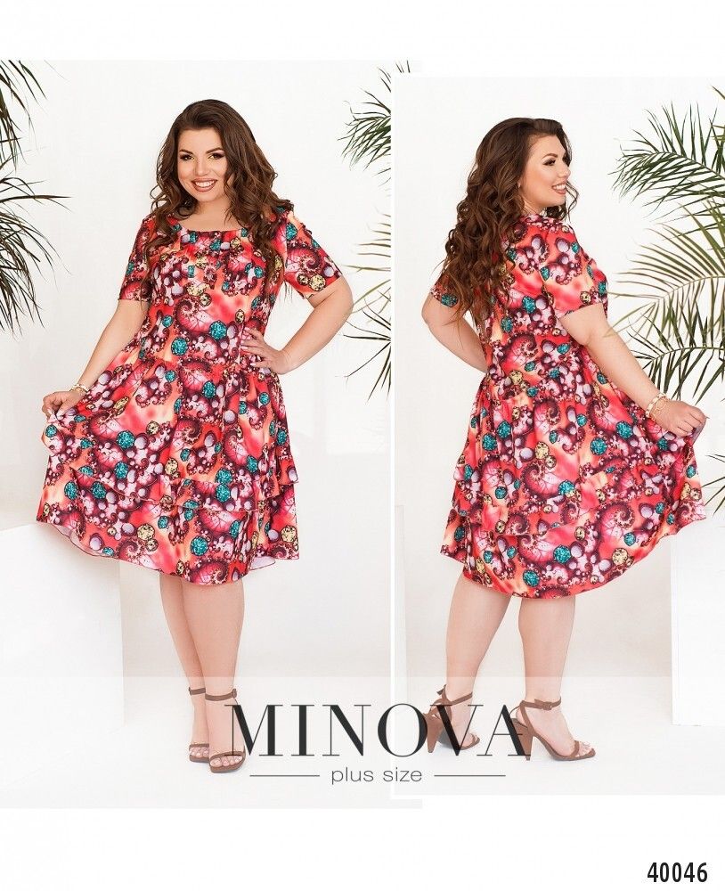 Платье 20-11-коралловый Minova