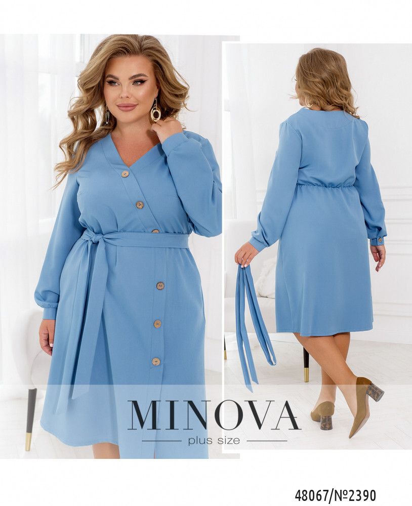 Платье 2390-голубой Minova