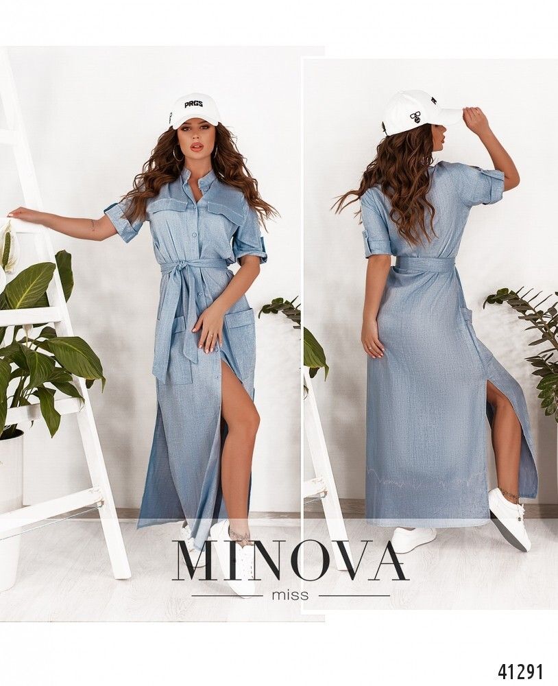 Платье 2018Н-голубой Minova