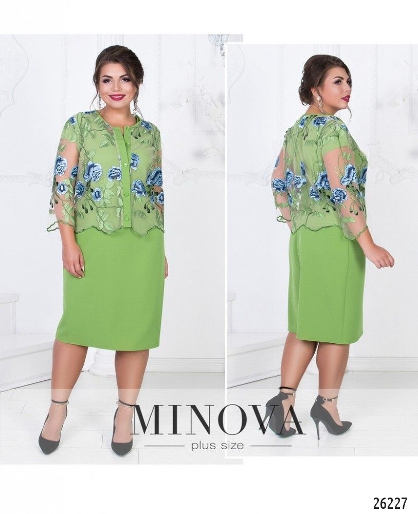 Платье 327-зеленый Minova