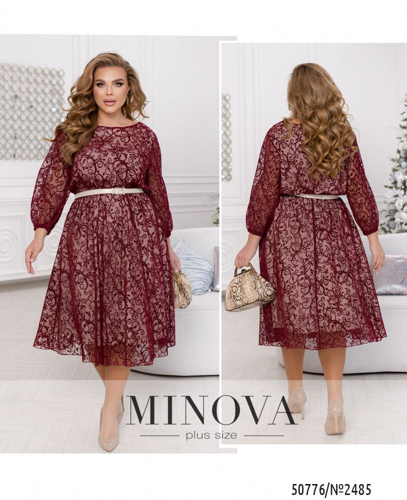 Платье 2485-бордо Minova