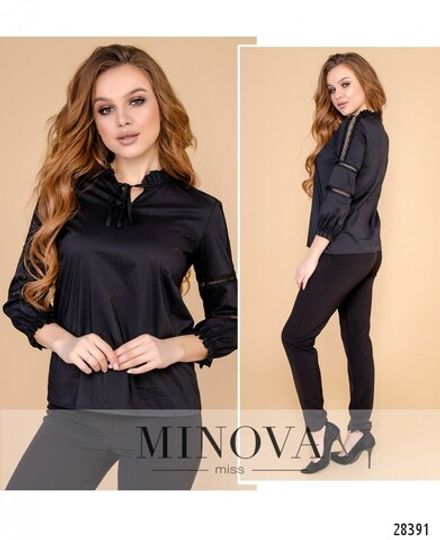 Блуза 4098-черный Minova Фото 1
