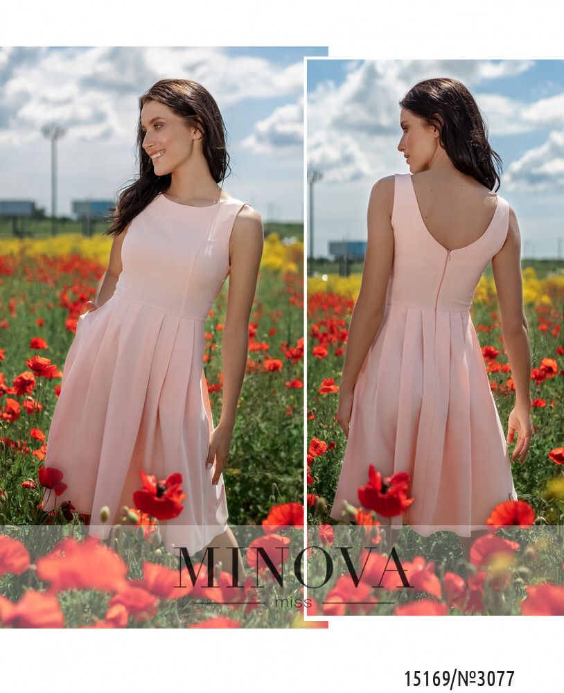 Платье 3077- персик Minova