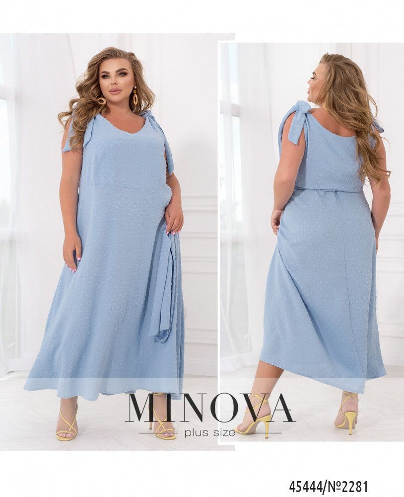 Платье 2281-голубой Minova