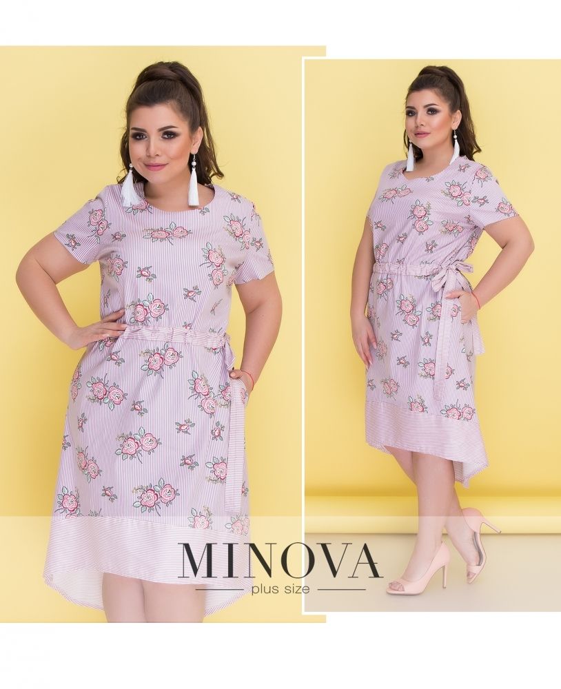 Платье 296-розовый Minova
