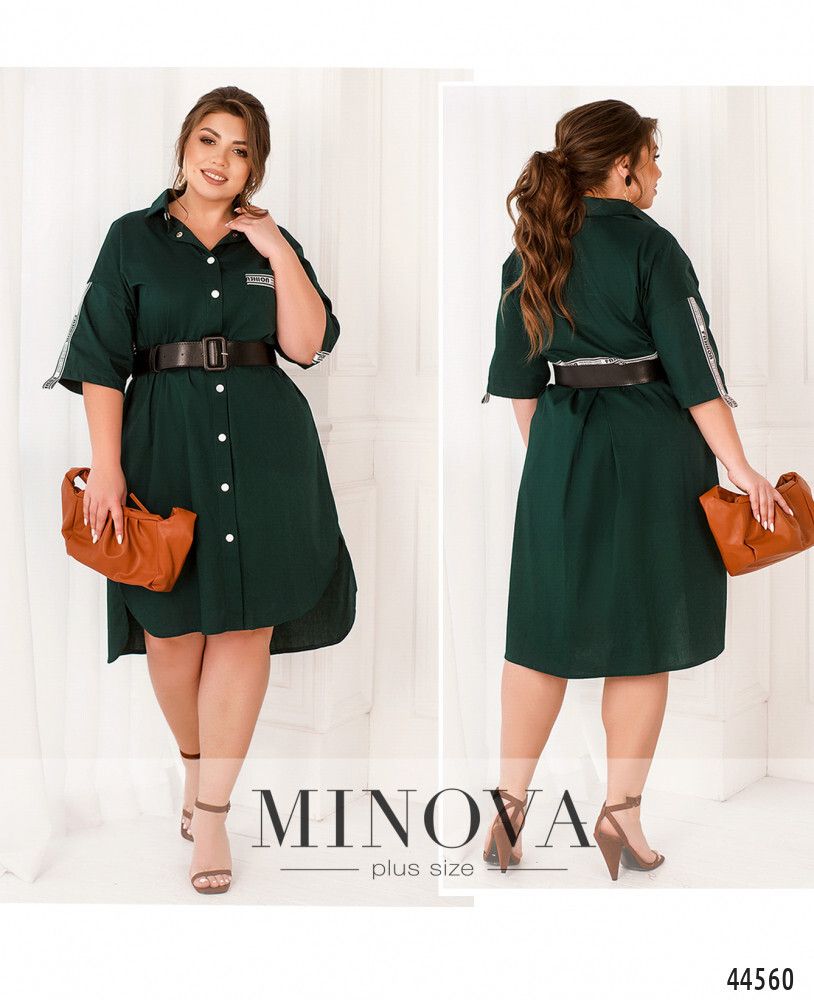 Платье 186Б-темно-зеленый Minova