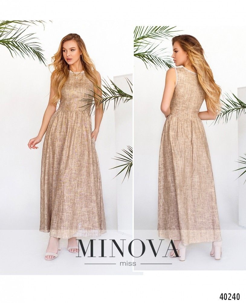 Платье 1076-бежевый Minova