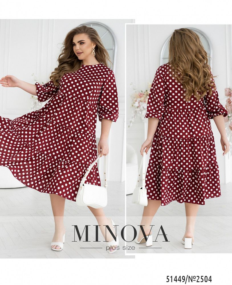 Платье 2504-бордо Minova