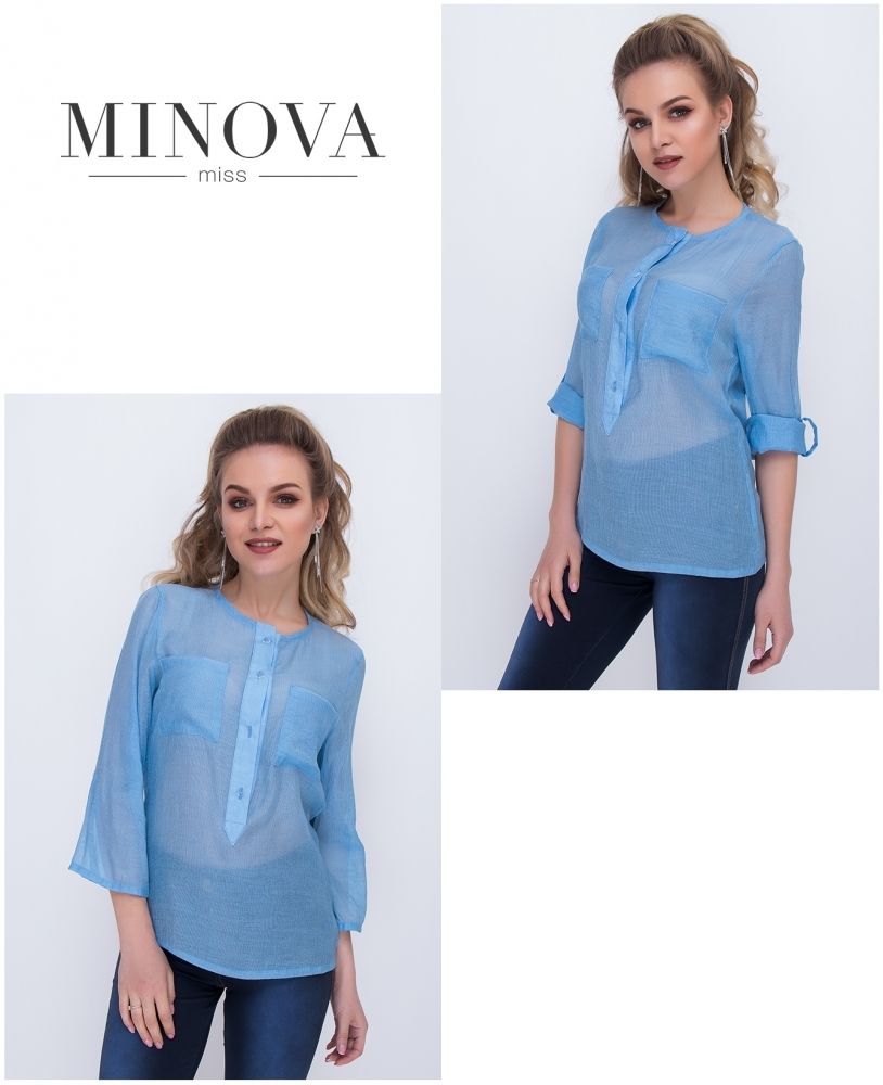 Рубашка 1039-голубой Minova