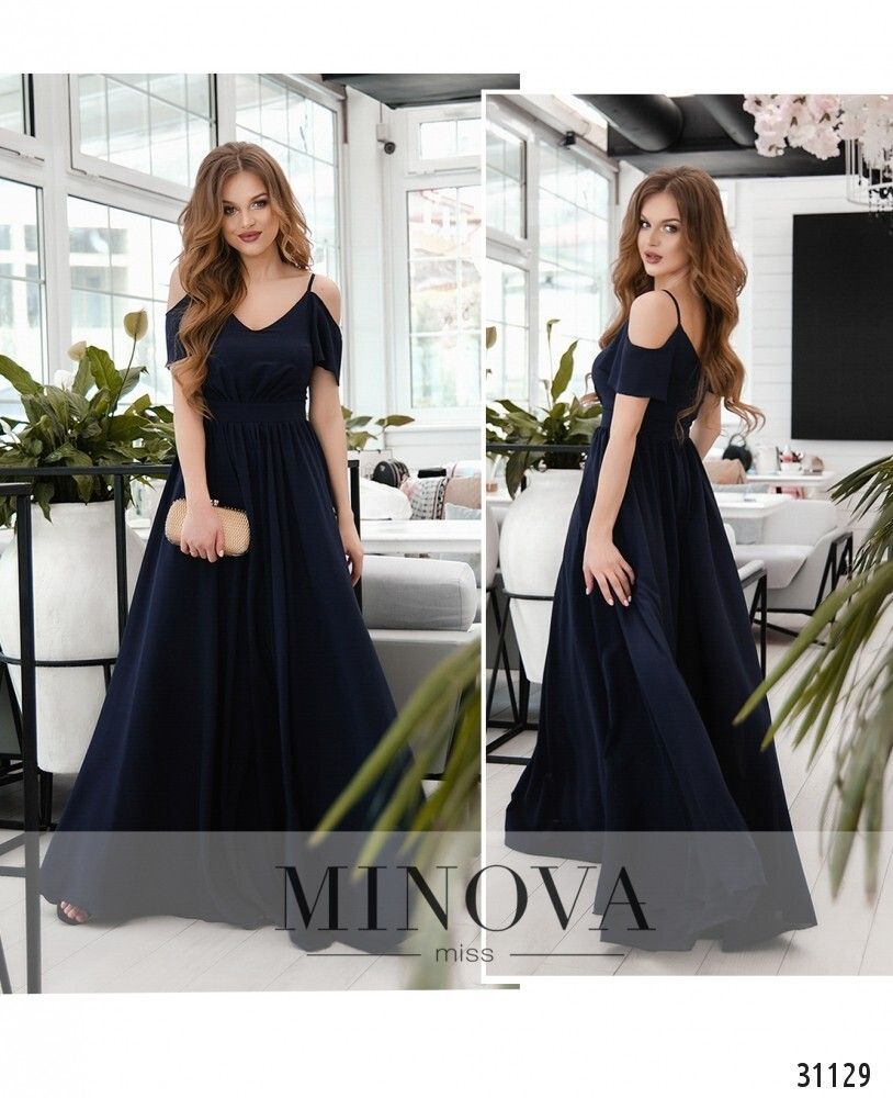 Платье 3118-темно-синий Minova