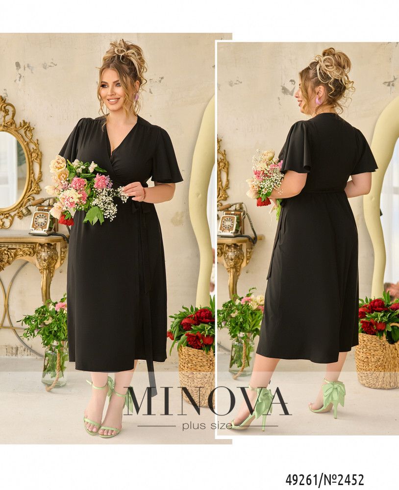 Платье 2452-черный Minova