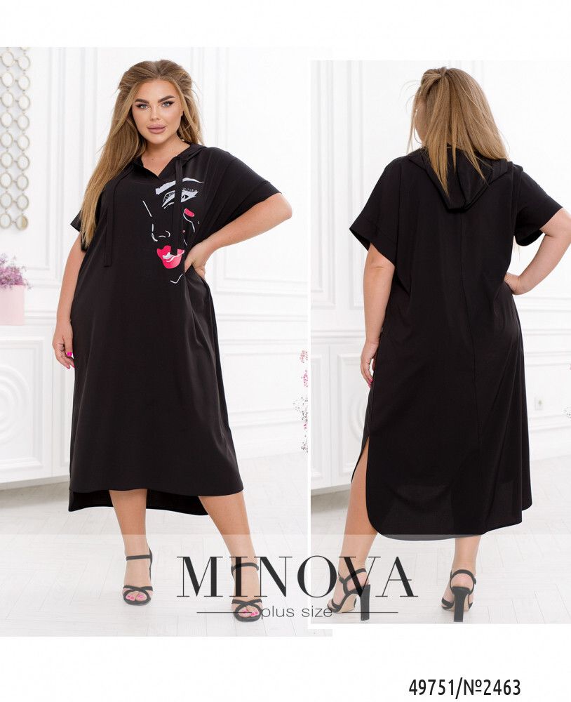 Платье 2463-черный Minova