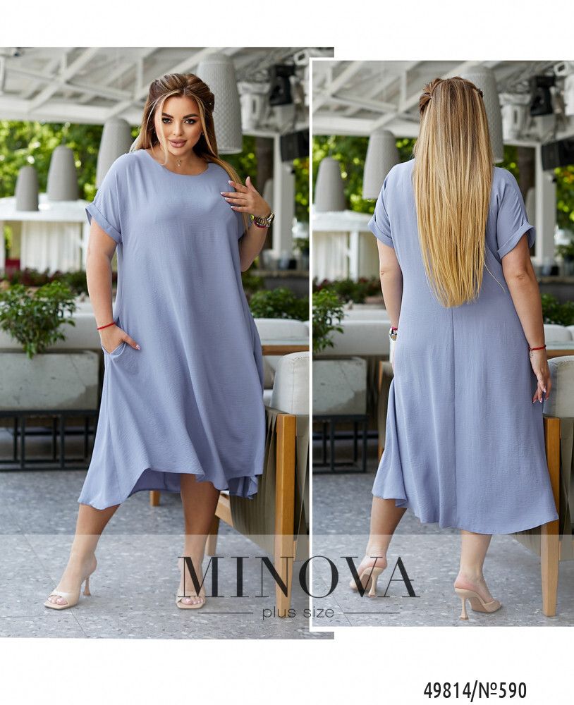 Платье 590-голубой Minova