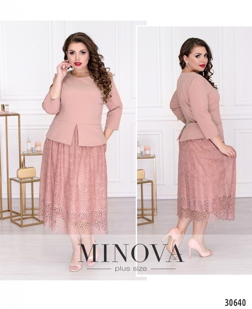 Платье 344-розовый Minova