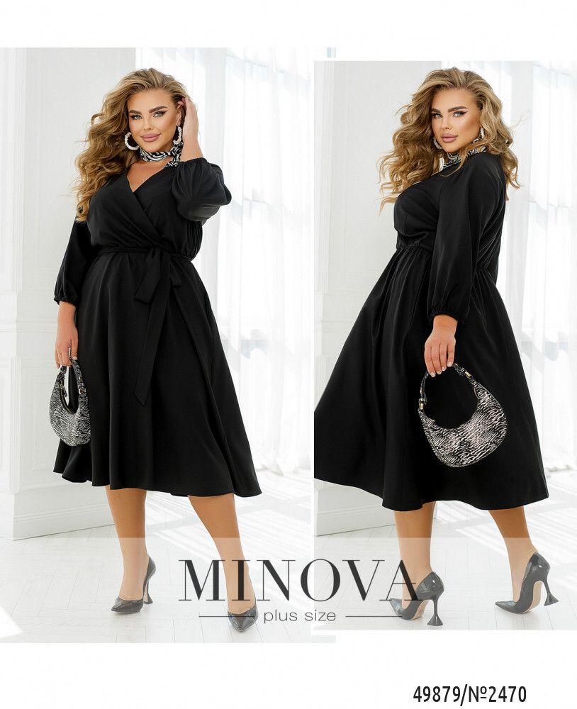 Платье 2470-черный Minova
