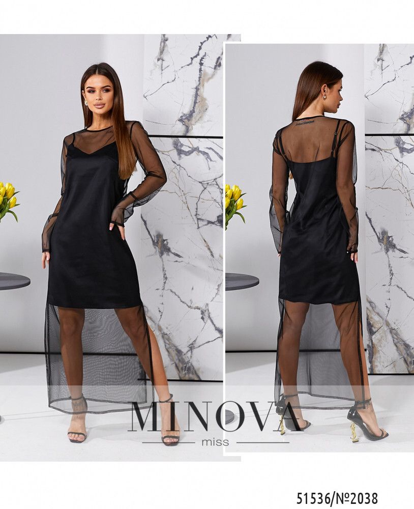 Платье 2038-чёрный Minova