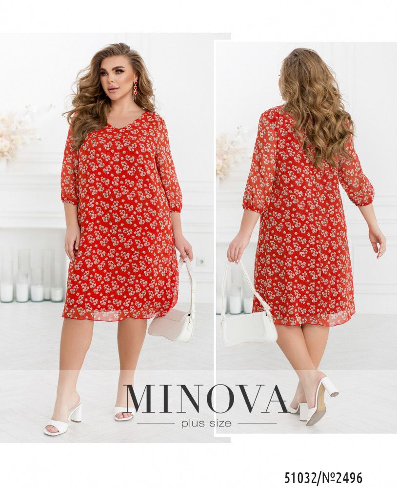 Платье 2496-красный Minova