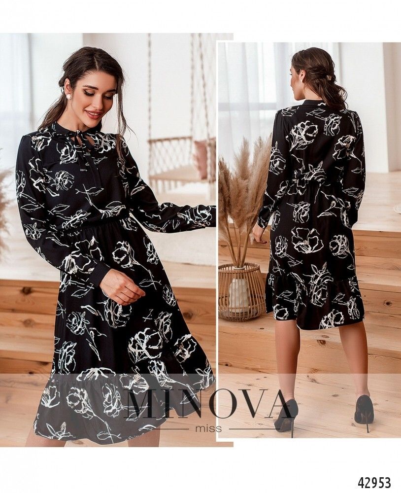 Платье 2117-черный Minova