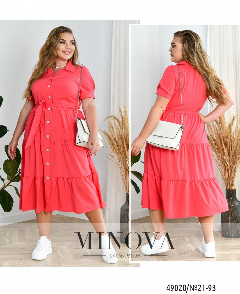 Платье 21-93-кораловый Minova