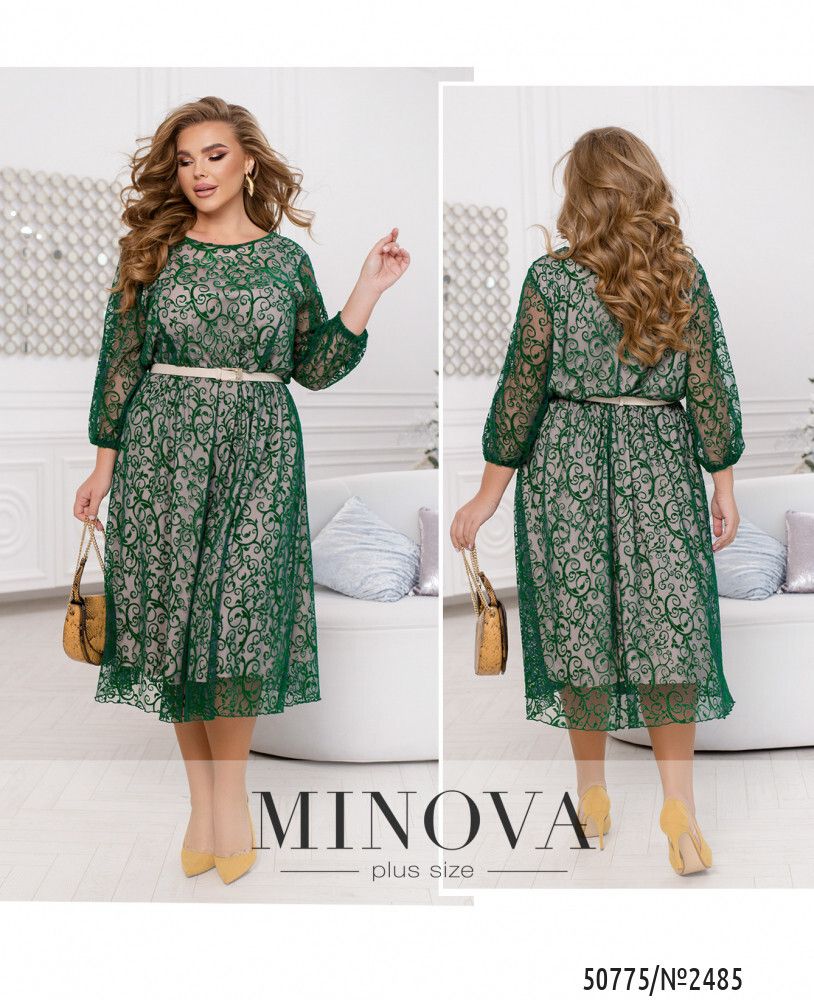 Платье 2485-зеленый Minova