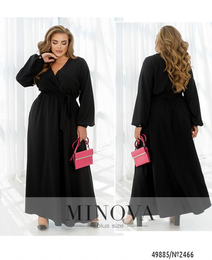 Платье 2466-черный Minova
