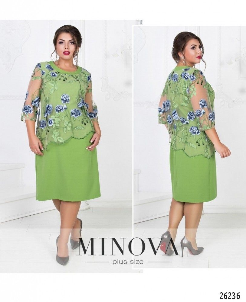 Платье 326-зеленый Minova