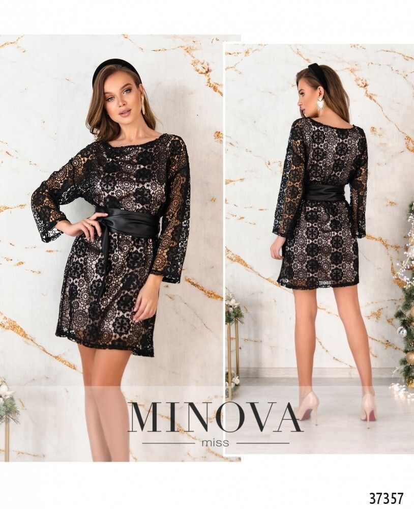 Платье 4116-черный Minova