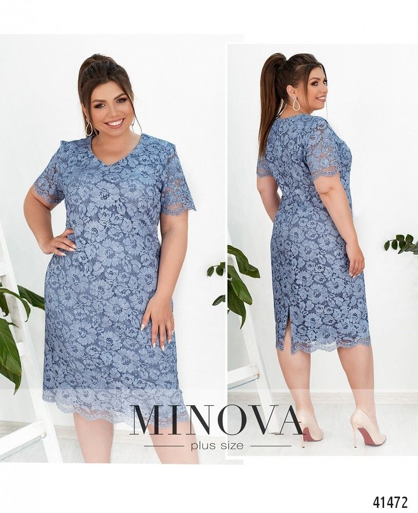 Платье 159-голубой Minova