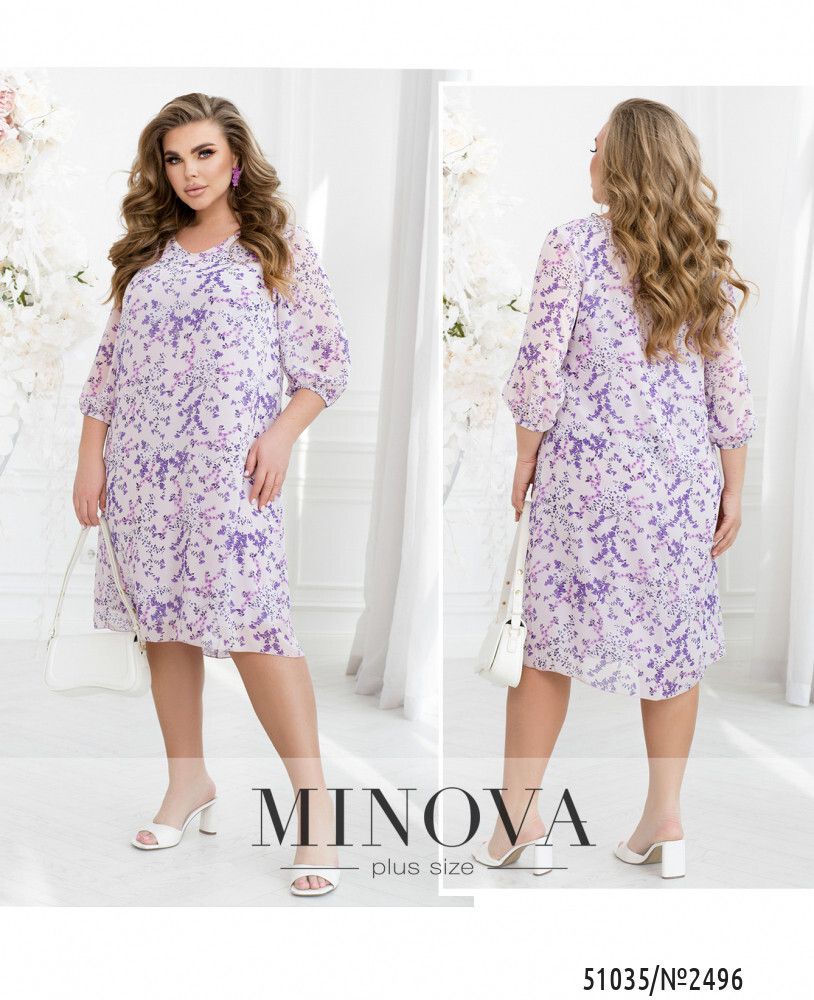 Платье 2496-сиреневый Minova