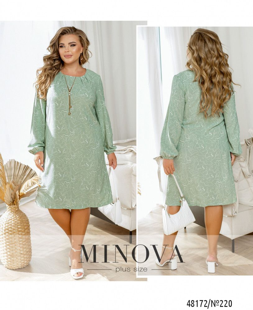 Платье 220-Светло оливковый Minova