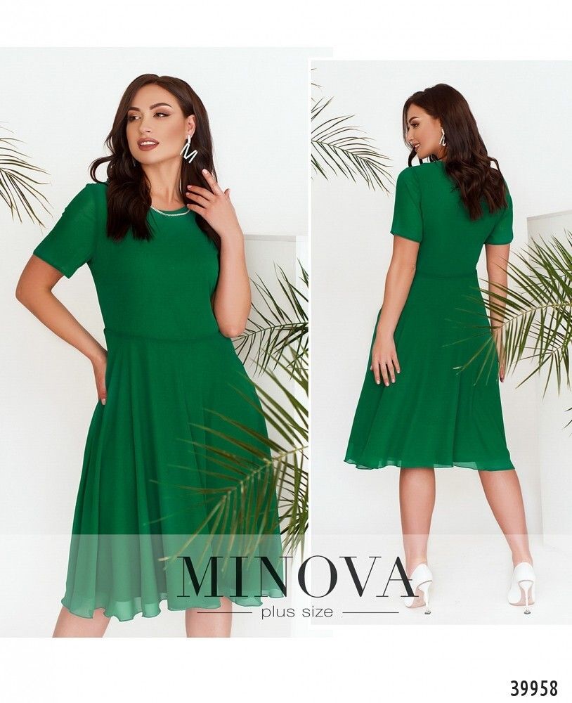 Платье 3148B-зеленый Minova