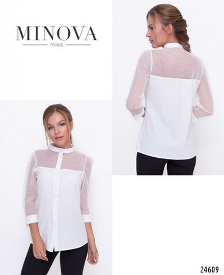 Блуза 1095-белый Minova Фото 1
