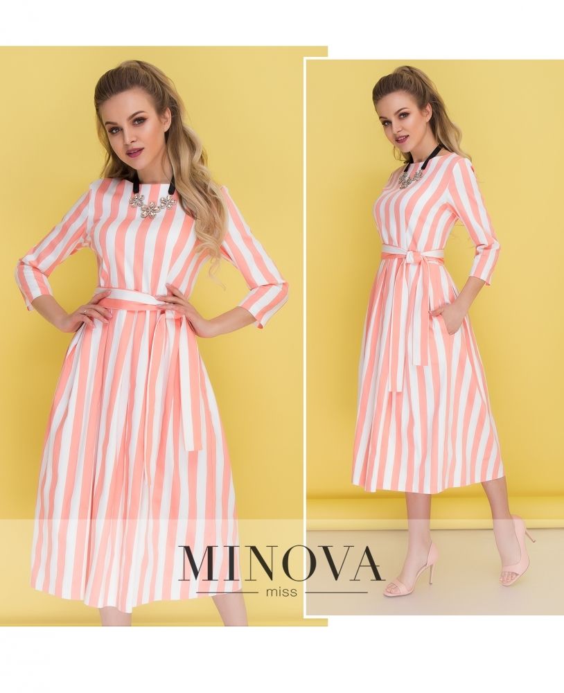 Платье 1075-3-розовый Minova