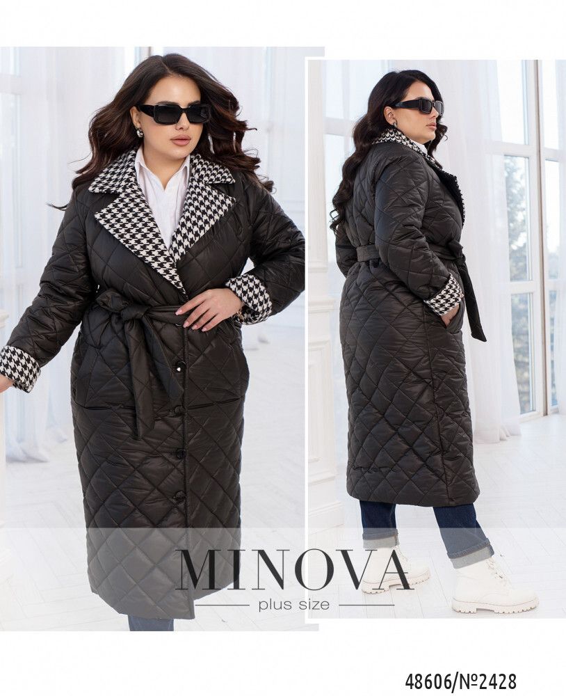 Куртка 2428-черный-белый Minova