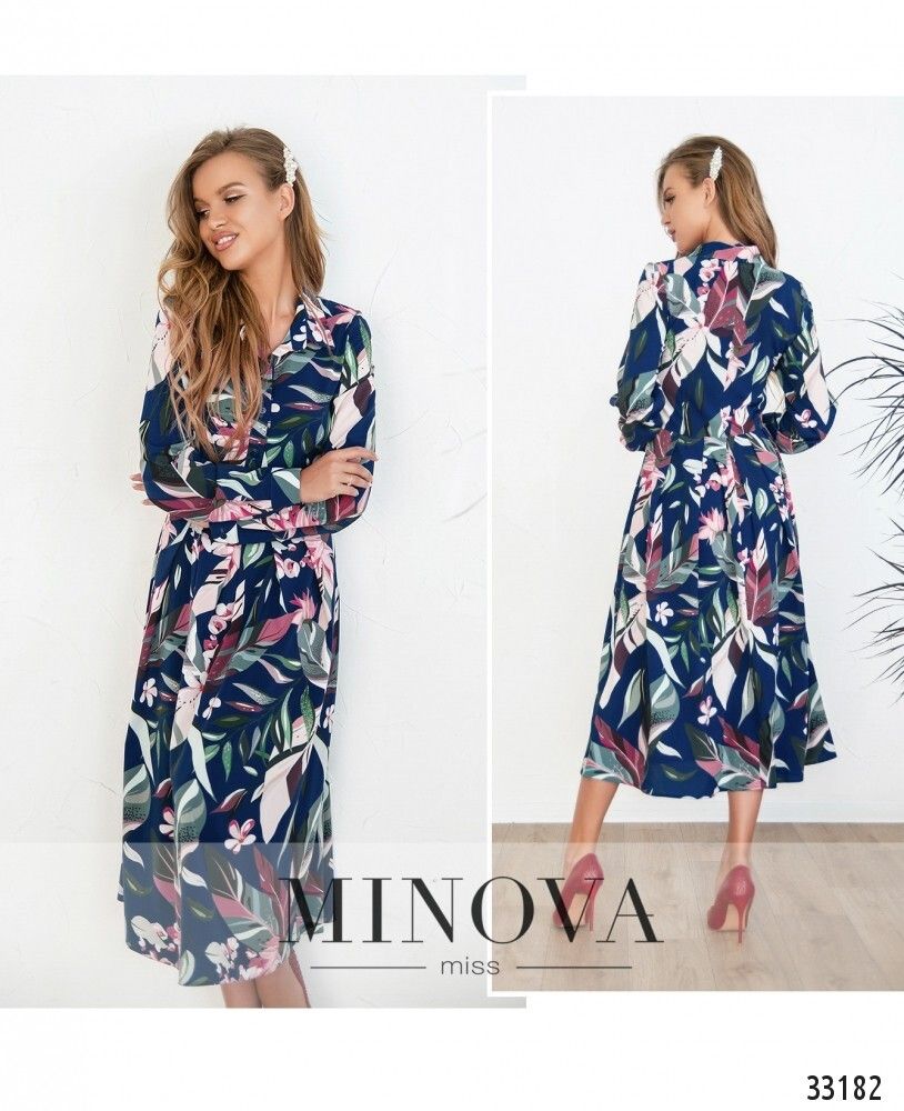 Платье 3120-синий Minova