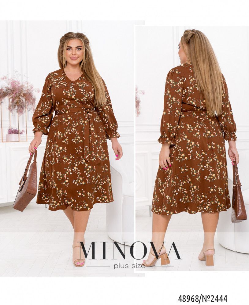 Платье 2444-коричневый Minova